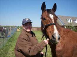 Lucy (now Maiden) with her new best friend.