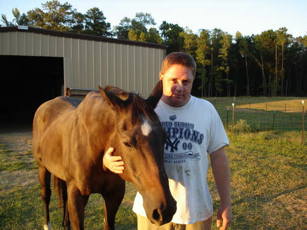 Nickers with his friend.