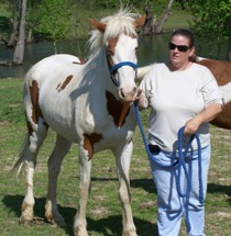 Patches and her new friend.