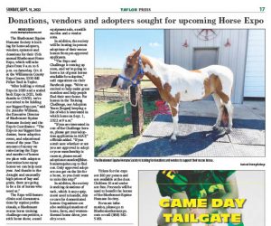 Donations, Vendors and adopters sought for upcoming Horse Expo.